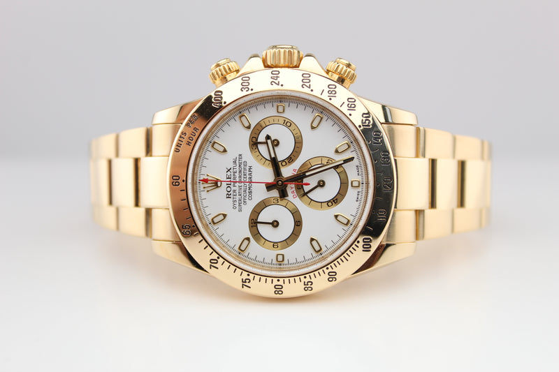 Rolex Daytona Yellow Gold White Dial