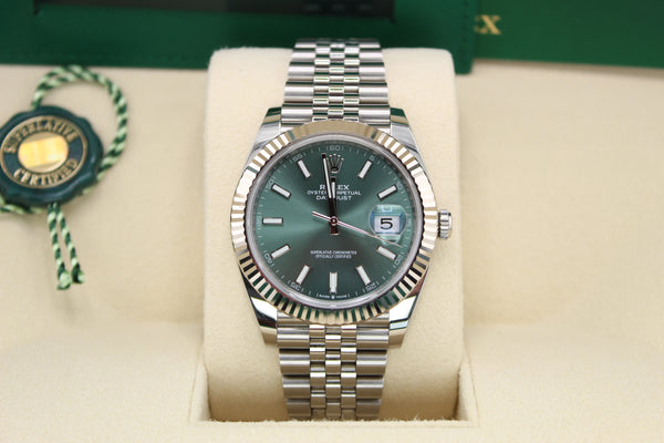 Rolex Datejust 41 Mint Green Dial jubilee