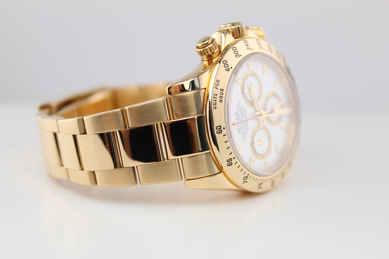 Rolex Daytona Yellow Gold White Dial