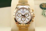 Rolex Daytona Yellow Gold White Dial