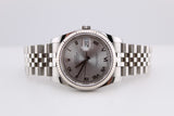 Rolex Datejust Silver Roman Numerals Dial Jubilee Bracelet - 116234