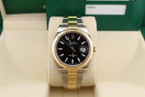Rolex Datejust Steel & Yellow Gold, Black Dial , 41mm - 2017 - 126333 - Full Set