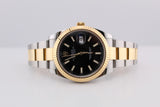 Rolex Datejust Steel & Yellow Gold, Black Dial , 41mm - 2017 - 126333 - Full Set