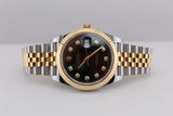 Rolex Datejust, Black Diamond Dial - 40mm - 2018 - 126333 - Full Set