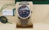 Rolex Sky-Dweller, Blue Dial - Jubilee - 326934 - 2022 - Full Set