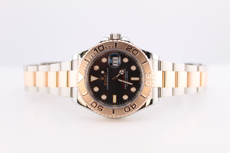 Rolex Yachtmaster Steel And Rose Gold Black Dail