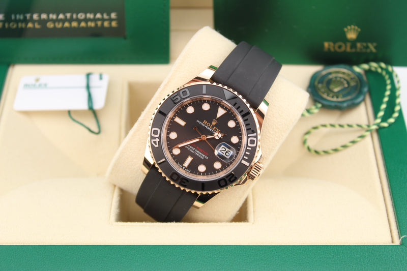Rolex Yachtmaster Oysterflex Rose Gold