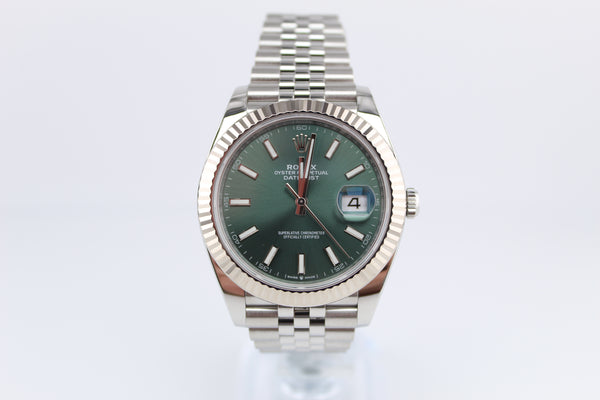 Rolex Datejust 41 Mint Green Dial jubilee