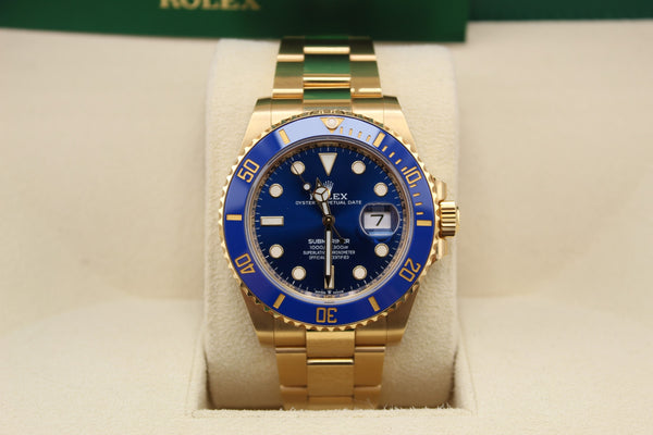 Rolex Submariner Yellow Gold Blue Dial