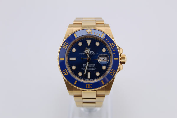 Rolex Submariner Yellow Gold Blue Dial