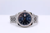 Rolex Datejust 36 Jubilee Bracelet Fluted Bezel - Blue Dial - 116234 - 2018