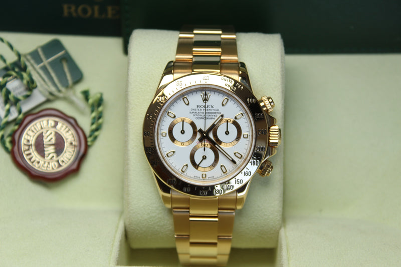 Rolex Daytona Yellow Gold White Dial
