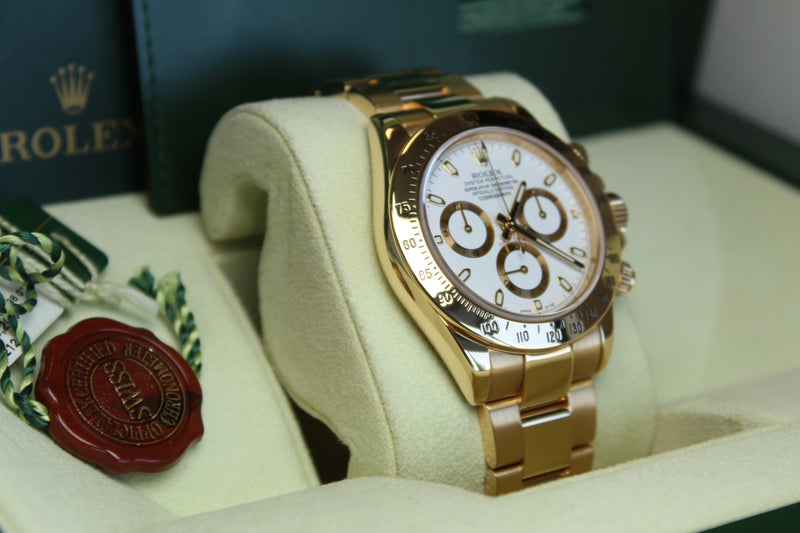 Rolex Daytona Yellow Gold White Dial