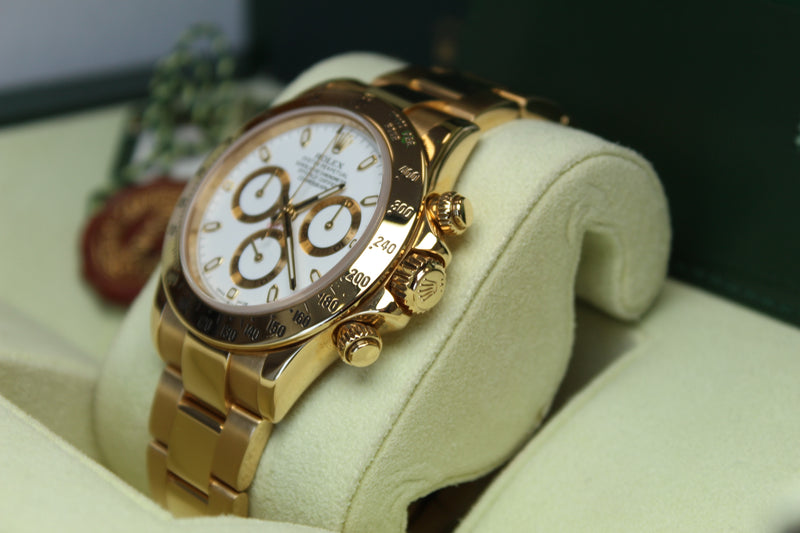 Rolex Daytona Yellow Gold White Dial
