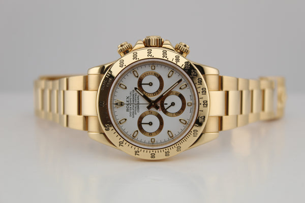 Rolex Daytona Yellow Gold White Dial