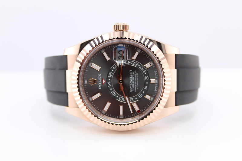 Rolex Skydweller Oysterflex Rose Gold Rhodium