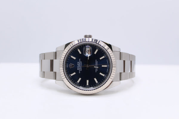 Rolex Datejust, Blue Baton Dial - Stainless Steel Bracelet Watch - 126334