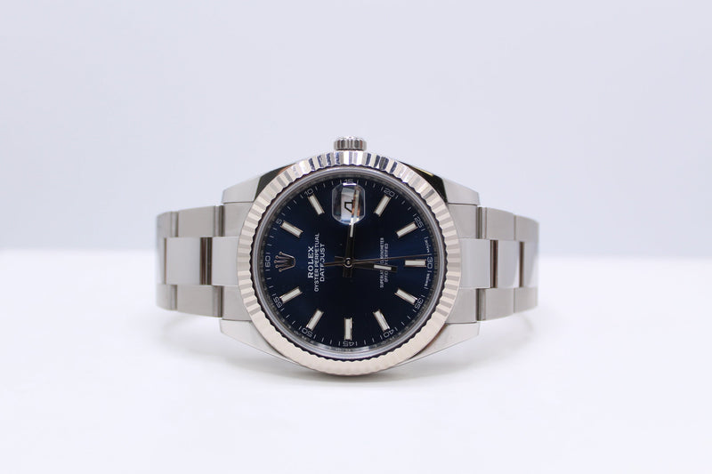 Rolex Datejust, Blue Baton Dial - Stainless Steel Bracelet Watch - 126334