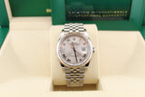 Rolex Datejust 126234 -  36mm Silver Diamond VI & IX Dial Fluted Jubilee - 2021