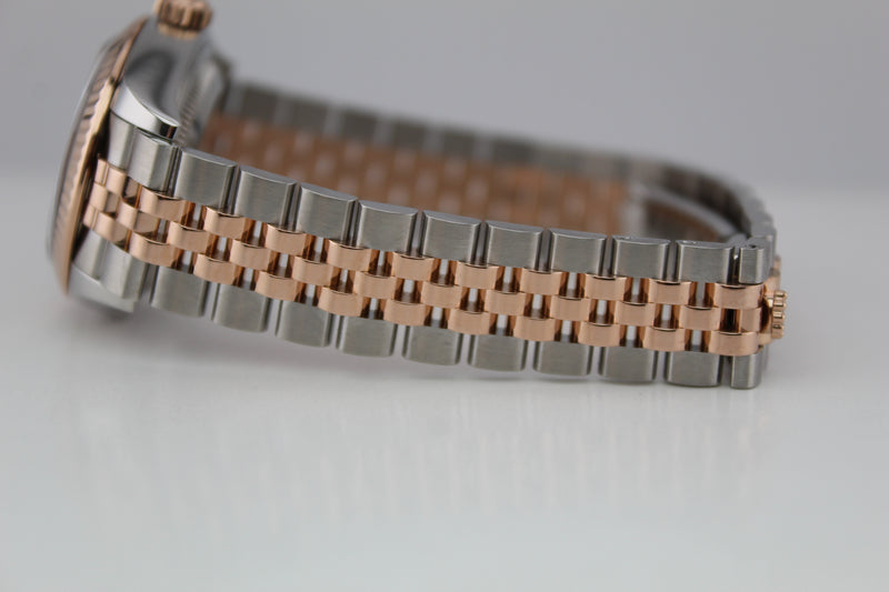 Rolex Datejust 28mm Steel and Rose Gold sundust dial