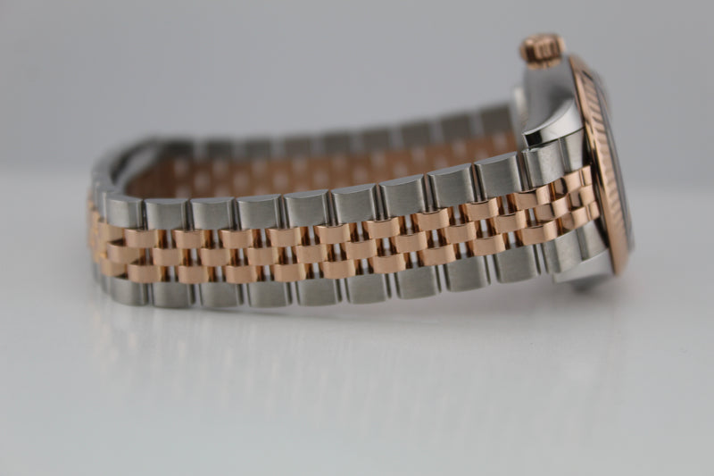 Rolex Datejust 28mm Steel and Rose Gold sundust dial
