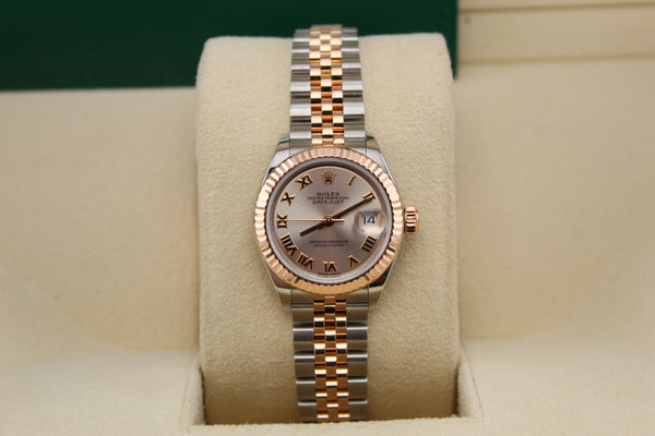 Rolex Datejust 28mm Steel and Rose Gold sundust dial