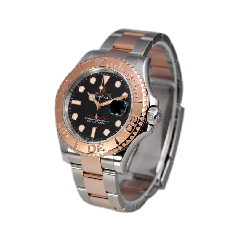 Rolex Yachtmaster Steel And Rose Gold Black Dail
